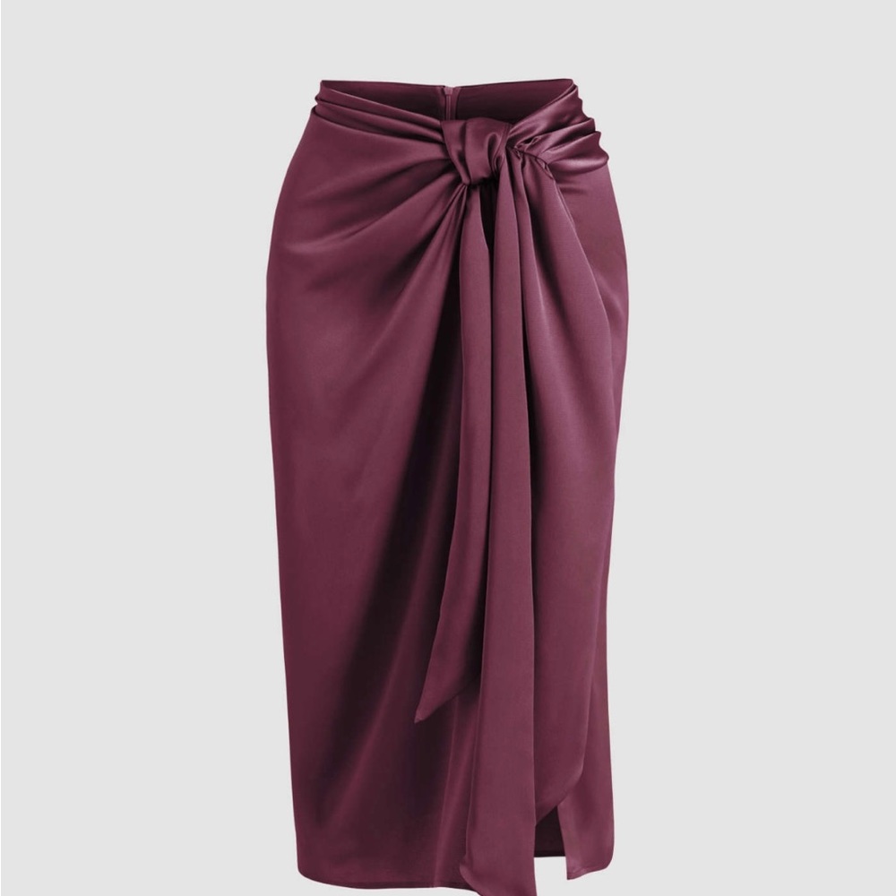 CIDER Burgundy Midi Skirt (small)